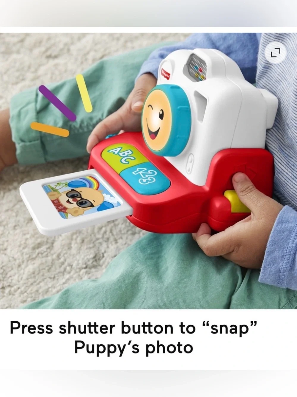 Fisher-Price Blue, White & Yellow Interactive Toy Camera
